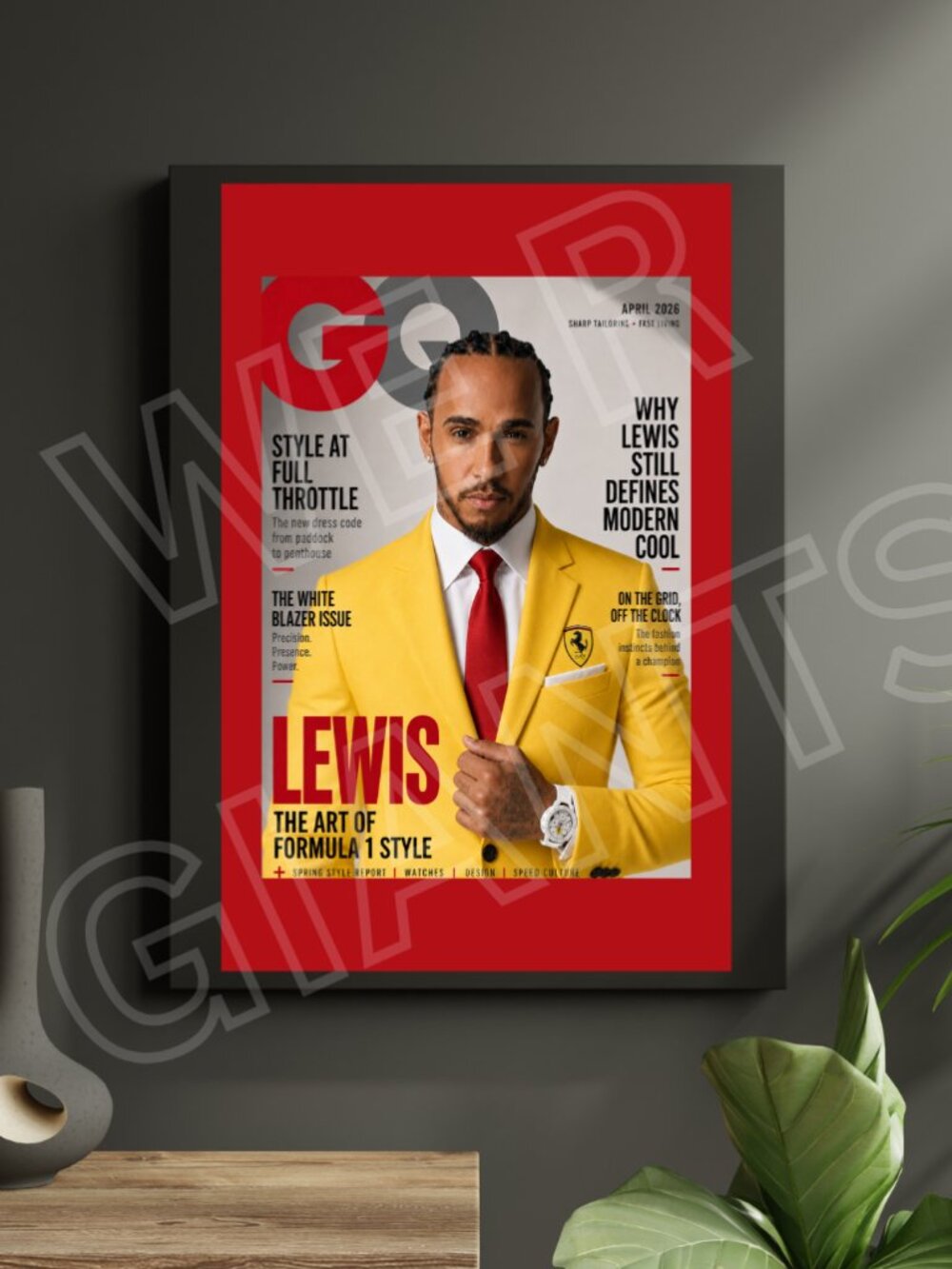 Lewis Hamilton GQ Luxury Magazine Art Print 11x17